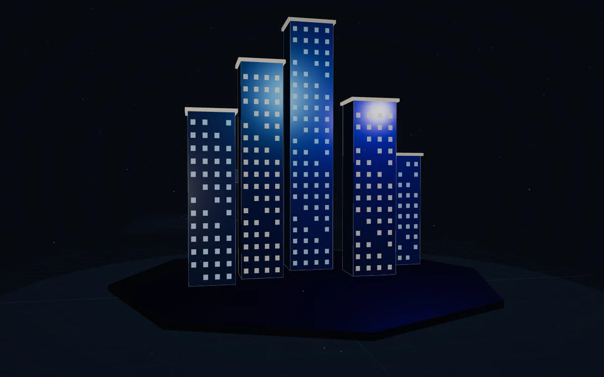 Original 3D architectural towers